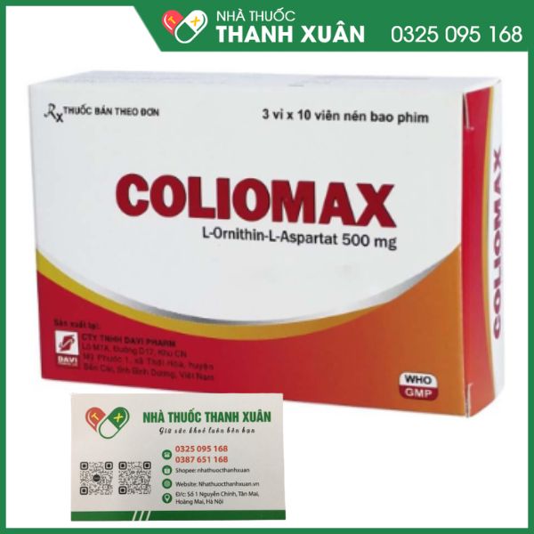 Thuốc Coliomax điều trị tăng amoniac đến bệnh gan cấp tính và mạn tính xơ gan